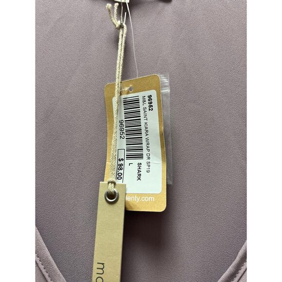 Monk & Lou Kiara Wrap Dress Sz L - Picture 2 of 3